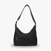 Hobo Bag Crinkled Faux Leather with Zip and Adjustable Strap