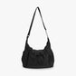 Crossbody Bag Checkered Nylon Polyester with Drawstring Front Pocket