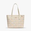 Tote Bag Patterned Faux Leather with Zip for 15-Inch Laptop