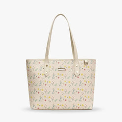Tote Bag Patterned Faux Leather with Zip for 15-Inch Laptop
