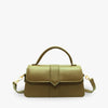 Top Handle Bag Faux Leather with Metal Clasp and Strap