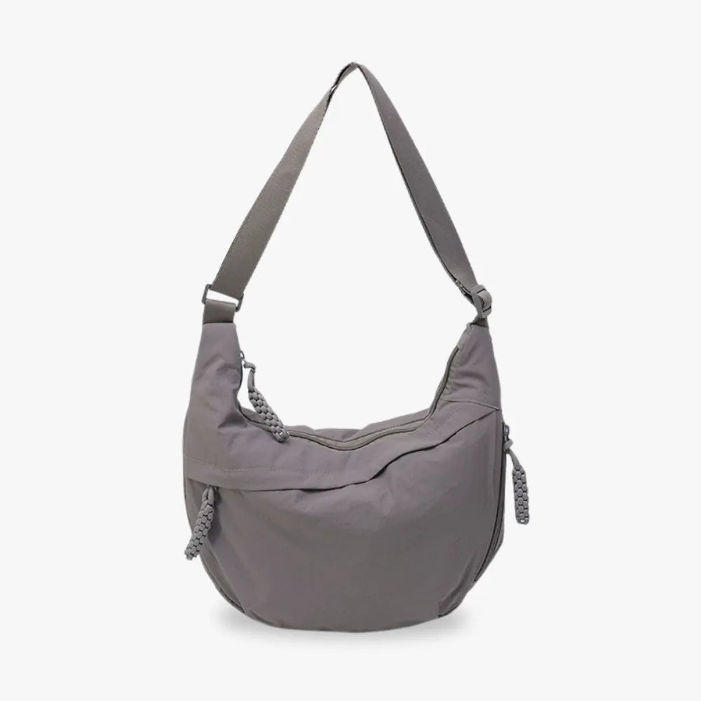 Crossbody Bag Water-Repellent Nylon with Zip and Adjustable Strap
