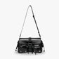 Crossbody Bag Faux Leather with Magnetic Flap and Zip Pockets