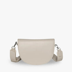 Crescent Bag Faux Leather with Zip and Removable Strap