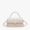 Top Handle Bag Faux Leather with Metal Clasp and Strap