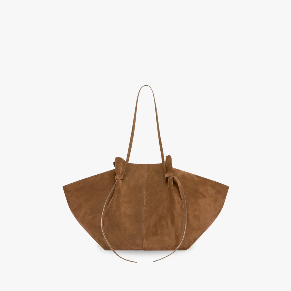 Tote Bag Oversized Faux Suede with Magnetic Closure and Handles