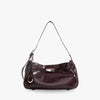 Shoulder Bag Genuine Leather with Turn-Lock and Removable Pouch