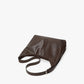 Hobo Bag Grained Faux Leather with Buckle Strap for 14-Inch Laptop