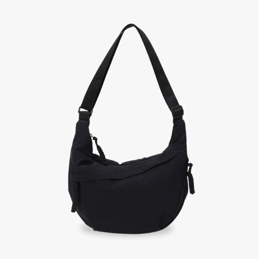 Crossbody Bag Water-Repellent Nylon with Zip and Adjustable Strap