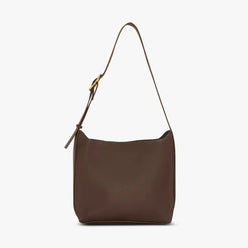 Shoulder Bag Faux Leather with Built-In Pouch and Magnetic Closure