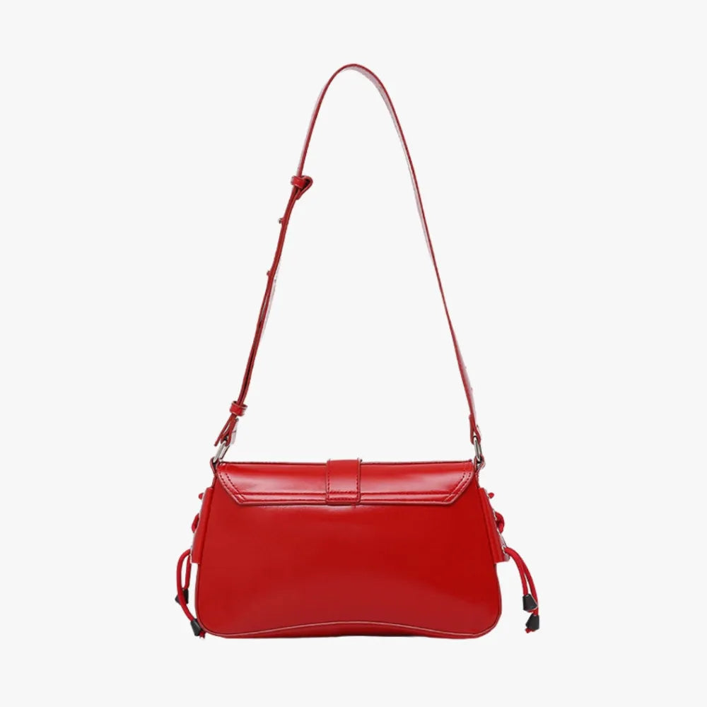 Crossbody Bag Faux Leather with Magnetic Flap and Zip Pockets