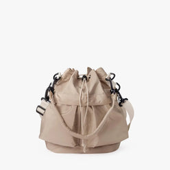 Bucket Bag Nylon with Drawstring, Top Handles and Strap