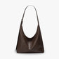 Hobo Bag Grained Faux Leather with Buckle Strap for 14-Inch Laptop