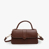Top Handle Bag Faux Leather with Metal Clasp and Strap