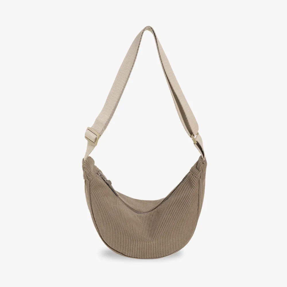 Belt Bag Corduroy with Adjustable Strap and Interior Pockets