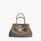 Top Handle Bag Grained Leather with Removable Crossbody Strap
