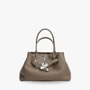 Top Handle Bag Grained Leather with Removable Crossbody Strap