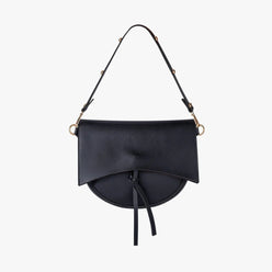Crossbody Bag Faux Leather with Two Straps, Tassel and Snap Closure