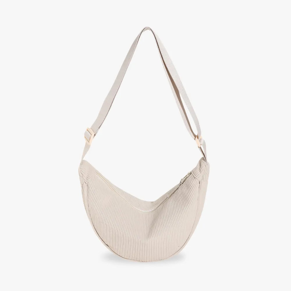 Belt Bag Corduroy with Adjustable Strap and Interior Pockets
