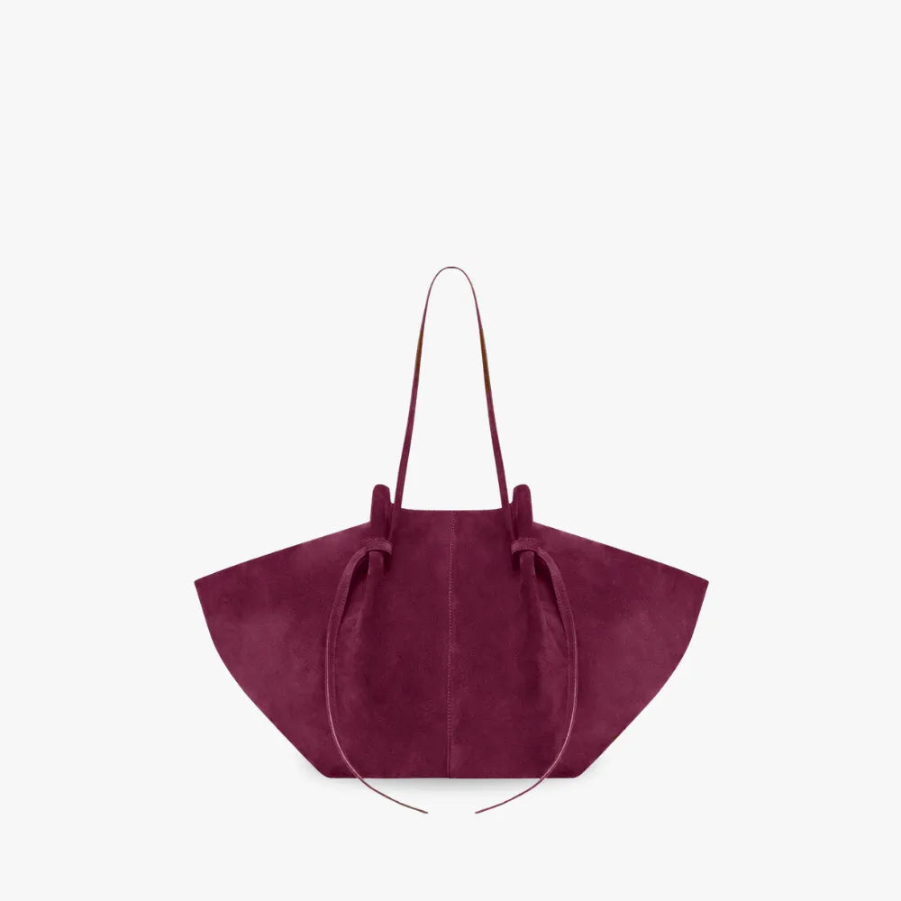 Tote Bag Oversized Faux Suede with Magnetic Closure and Handles