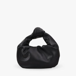 Top Handle Bag Faux Leather with Knotted Handle