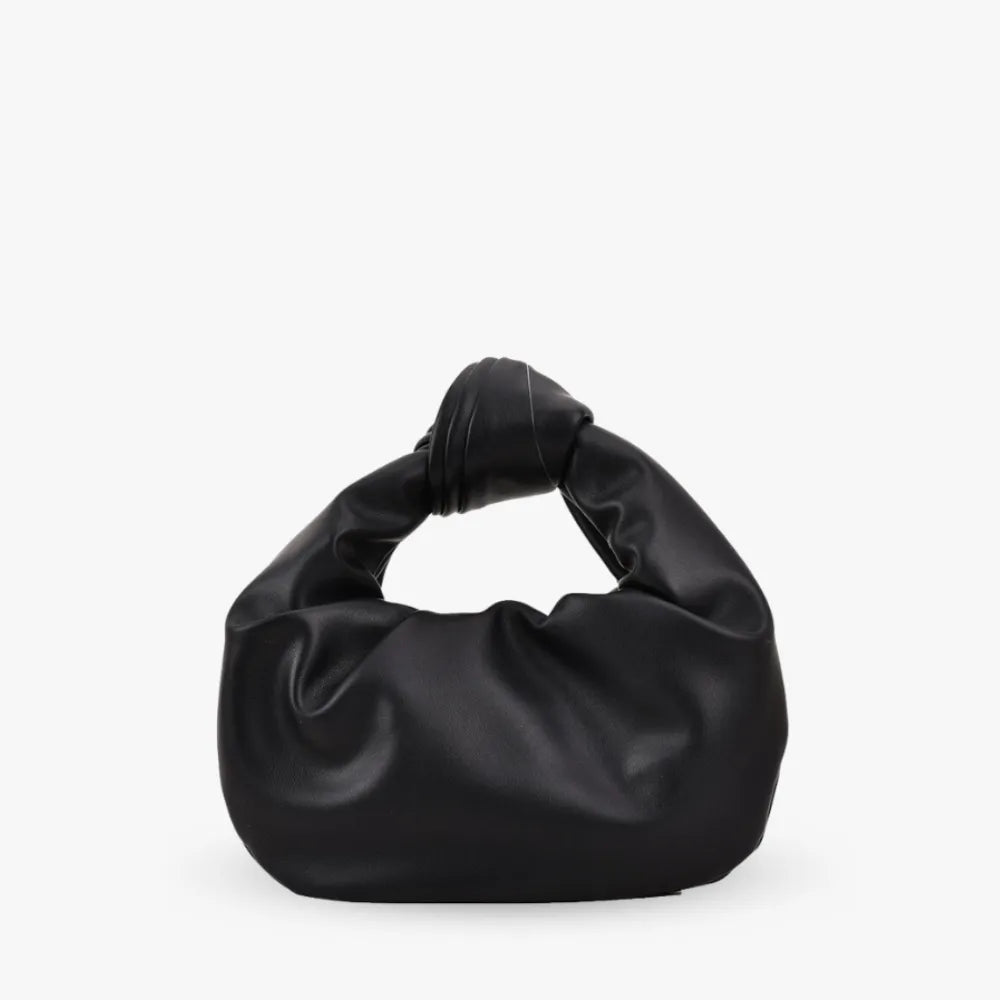 Top Handle Bag Faux Leather with Knotted Handle