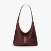 Hobo Bag Grained Faux Leather with Buckle Strap for 14-Inch Laptop