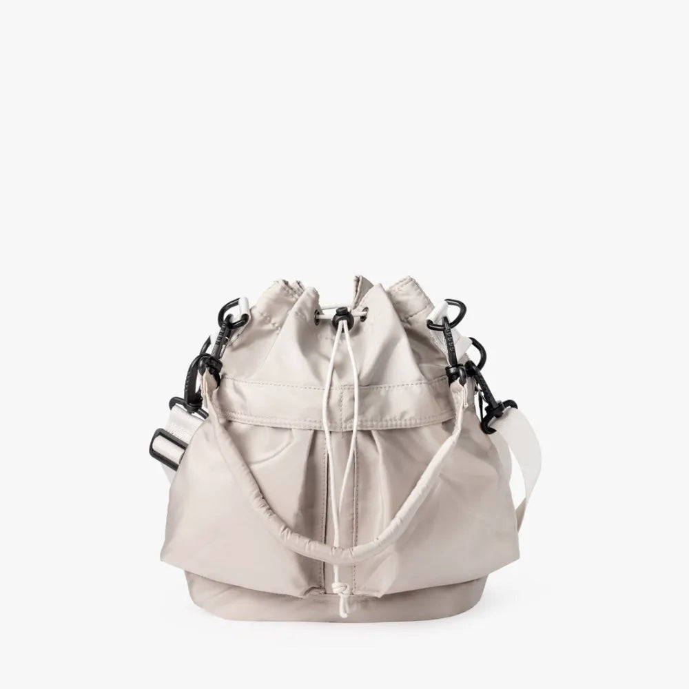 Bucket Bag Nylon with Drawstring, Top Handles and Strap