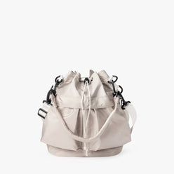 Bucket Bag Nylon with Drawstring, Top Handles and Strap