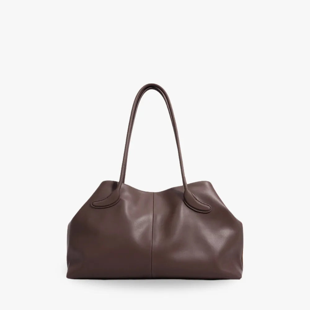 Tote Bag Faux Suede with Removable Pouch and Magnetic Closure