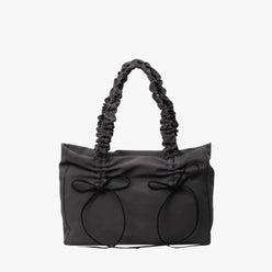 Tote Bag Nylon with Zip Closure and Adjustable Knotted Handles
