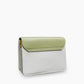 Crossbody Bag Faux Leather Two-Tone with Two Removable Straps