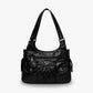 Shoulder Bag Faux Leather with Two Lined Compartments and Handles