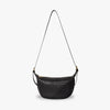 Crescent Bag Faux Leather Woven Detail with Zip and Strap