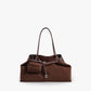 Tote Bag Faux Suede with Removable Pouch and Magnetic Closure