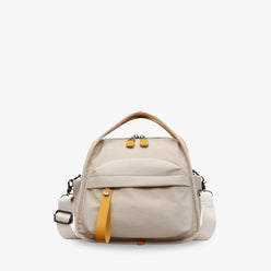 Crossbody Bag Water-Repellent Nylon with Double Zip and Pockets