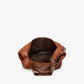 Hobo Bag Grained Faux Leather with Buckle Strap for 14-Inch Laptop