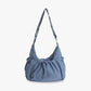 Crossbody Bag Checkered Nylon Polyester with Drawstring Front Pocket