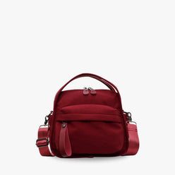 Crossbody Bag Water-Repellent Nylon with Double Zip and Pockets