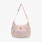 Crossbody Bag Checkered Nylon Polyester with Drawstring Front Pocket