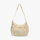 Crossbody Bag Checkered Nylon Polyester with Drawstring Front Pocket