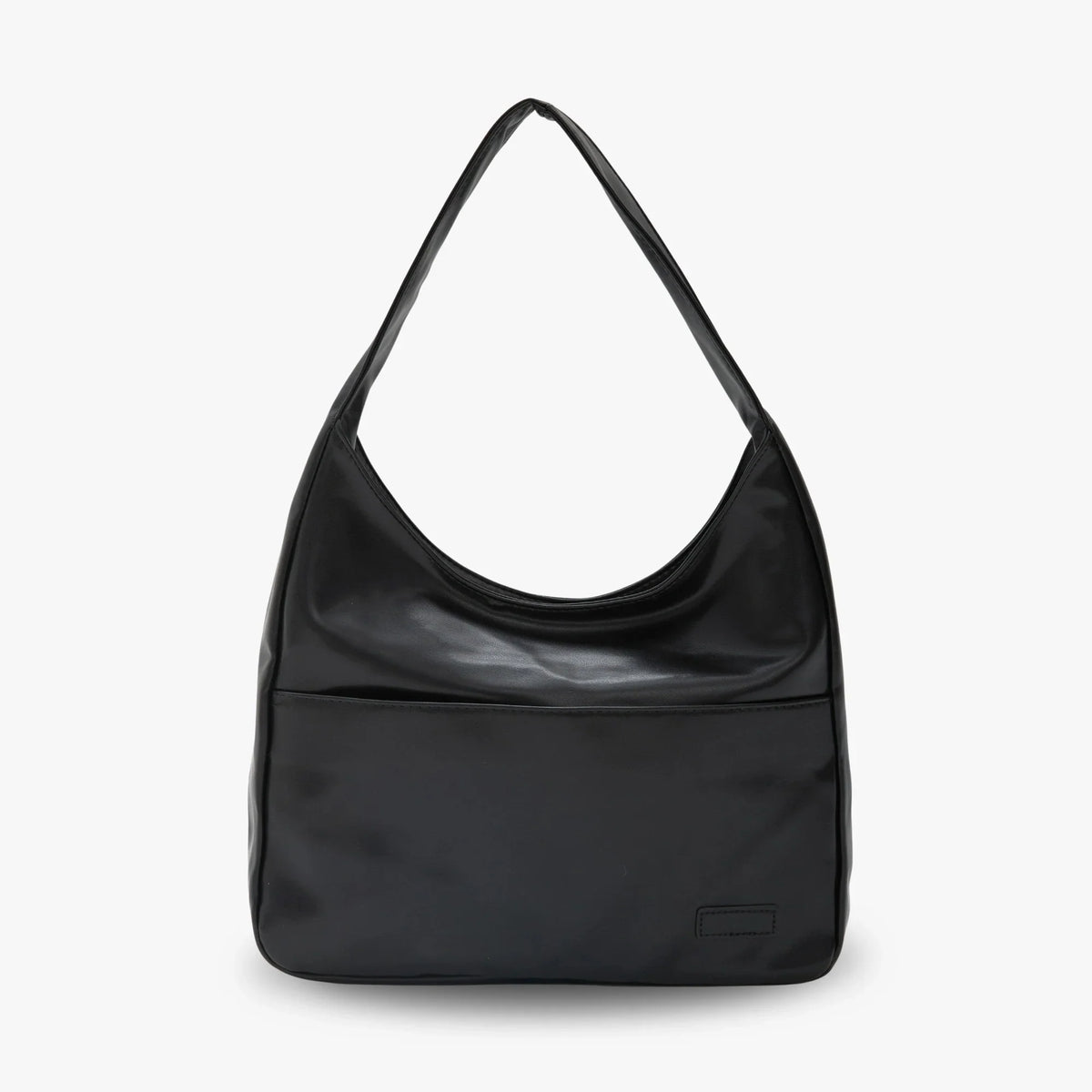 Hobo Bag Smooth Faux Leather with Magnetic Closure and Pockets