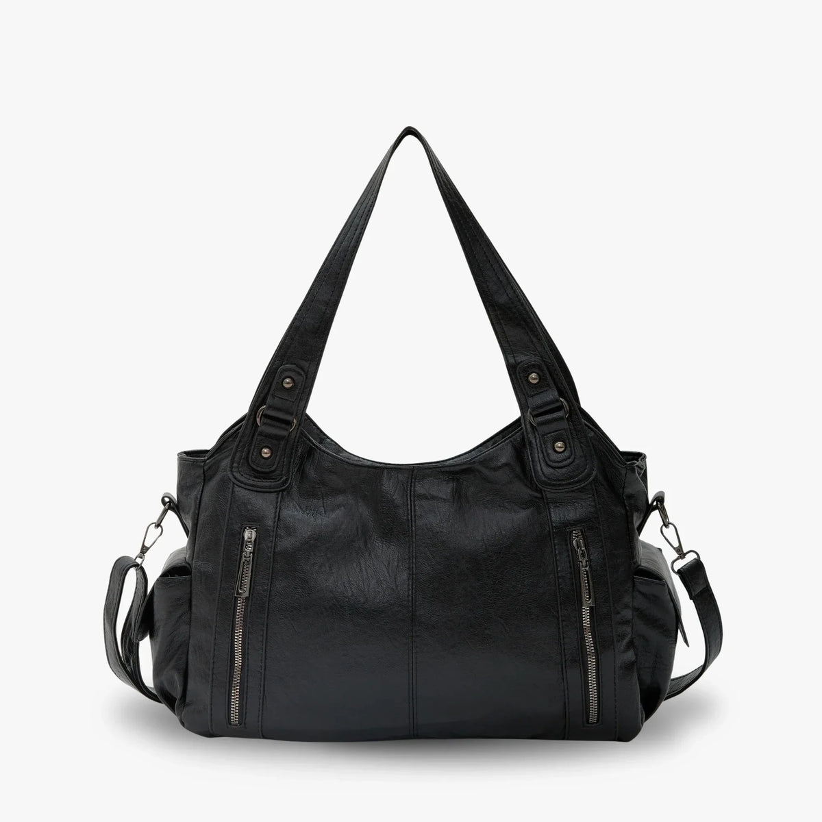 Laptop Bag Faux Leather with Handles and Adjustable Shoulder Strap