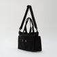 Crossbody Bag Corduroy with Top Handles, Zip Pockets and Strap