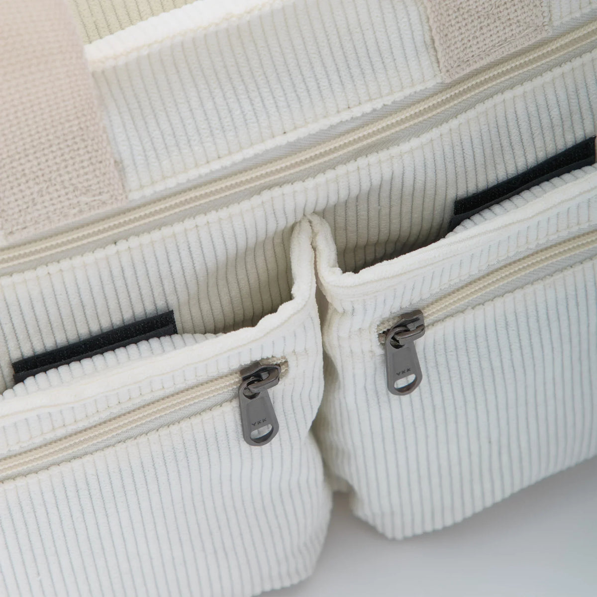 Crossbody Bag Corduroy with Top Handles, Zip Pockets and Strap