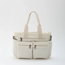 Crossbody Bag Corduroy with Top Handles, Zip Pockets and Strap