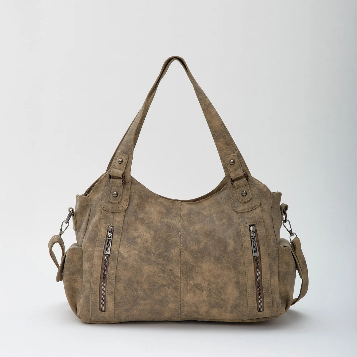 Laptop Bag Faux Leather with Handles and Adjustable Shoulder Strap