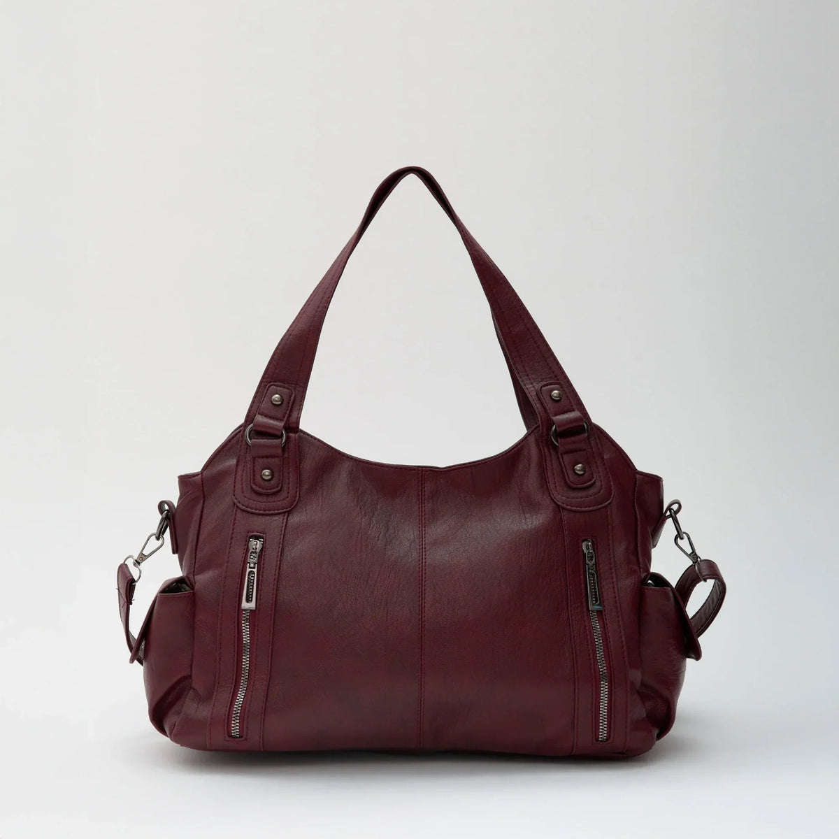 Laptop Bag Faux Leather with Handles and Adjustable Shoulder Strap