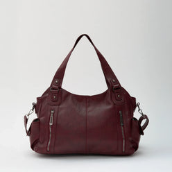 Laptop Bag Faux Leather with Handles and Adjustable Shoulder Strap