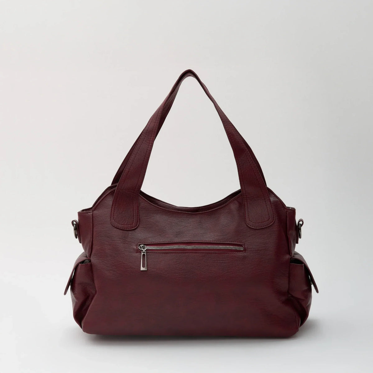 Laptop Bag Faux Leather with Handles and Adjustable Shoulder Strap